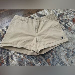 Beige Ralph Lauren Polo Shorts